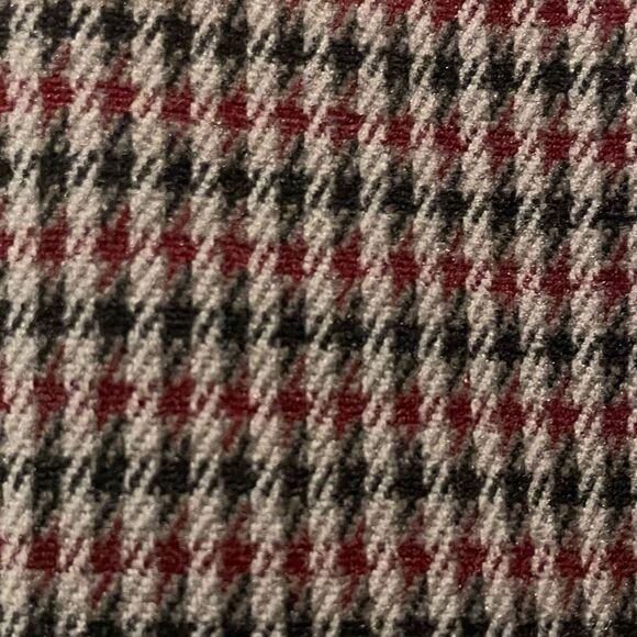 Loft Slim Fit 2 Pocket Ponte Knit Leggings Black Red Gray Plaid Size Small NWOT - Picture 4 of 6